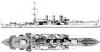 Disegno tecnico della nave corazzata RN Roma